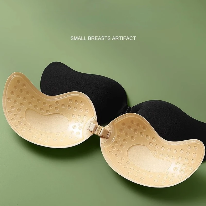 Push Up Bra Silicone - Unsichtbarer trägerloser selbstklebender Stick-BH, Brustband, Push-Up-BHs,