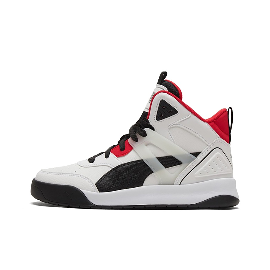 Puma Shoes Rs-X - PUMA Backcourt Skateboard-Schuhe Unisex Mid-Top Weiß/Schwarz/Rot